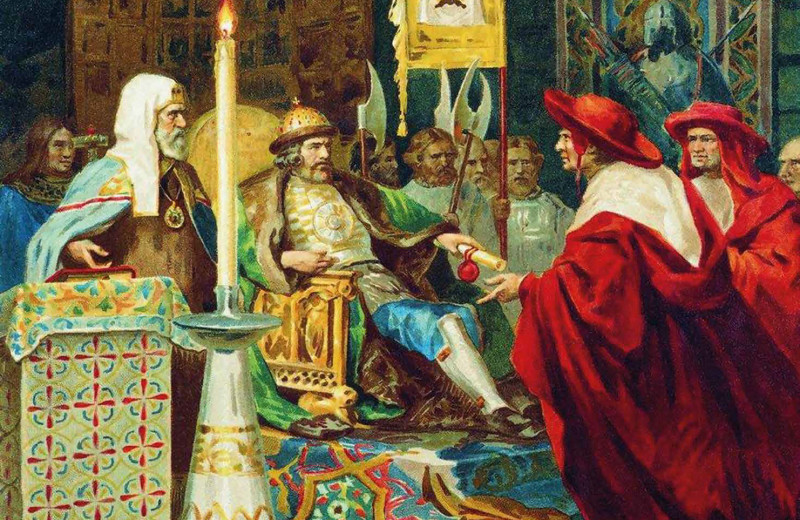 Александр Невский принимает папских легатов