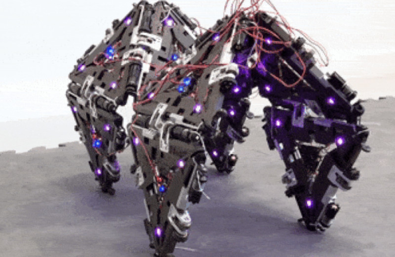 Роботреугольники объединились в оригами-робота