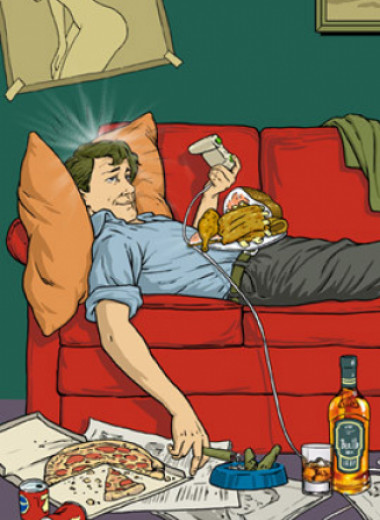Ученые доказали, что лежать на диване, ругаться и есть жирное — полезно, а убираться в доме и часто мыться — вредно