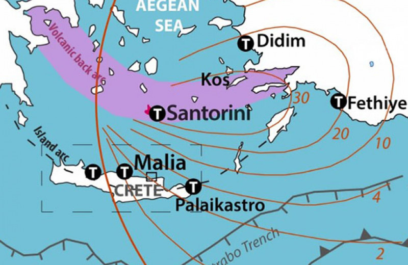 Вызванное минойским извержением Санторина цунами не нанесло критянам серьезного ущерба