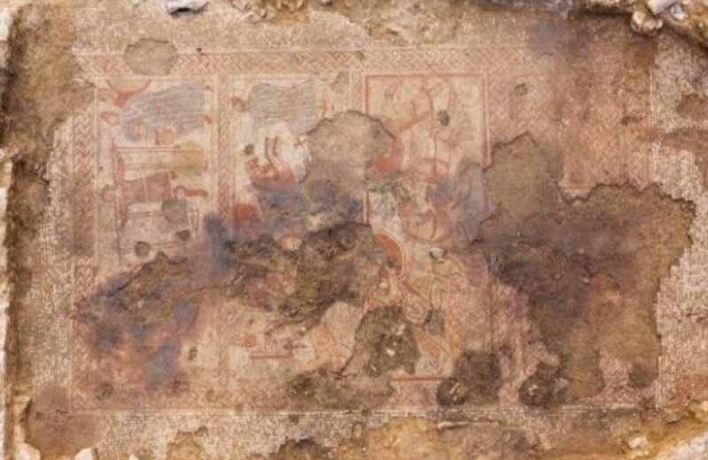 Под фермерским полем нашли римскую мозаику битвы между Ахиллом и Гектором