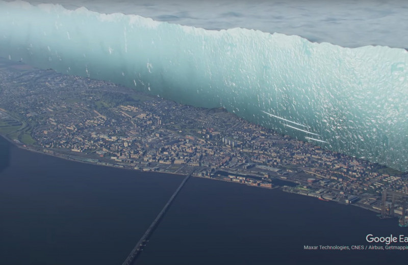 Эффектная визуализация ледникового периода похожа на Стену из «Игры престолов»