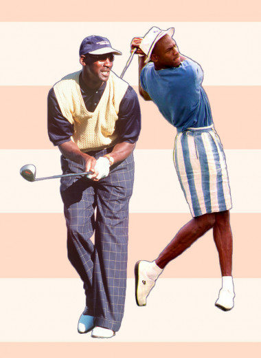 Не только баскетбол и кроссовки: посмотрите, как Майкл Джордан играл в гольф и превосходно одевался для этого