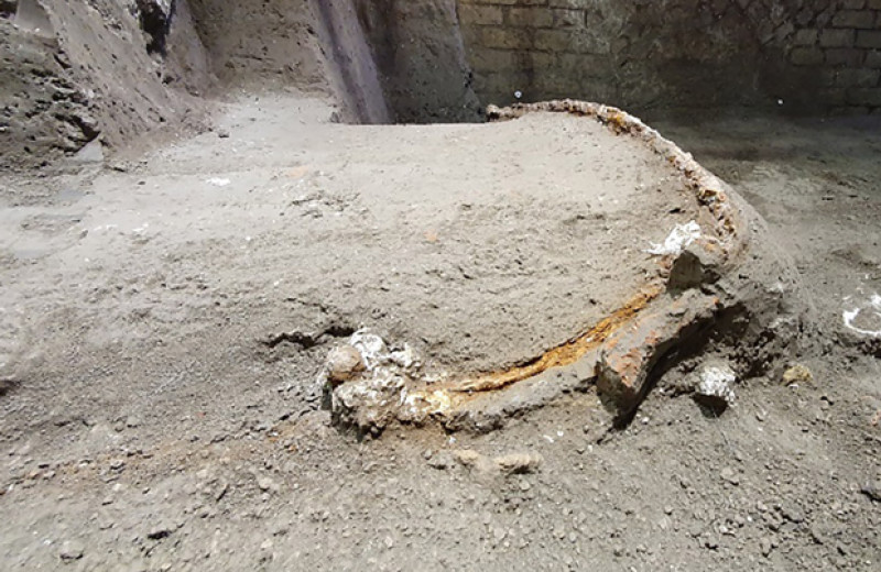 Извержение Везувия 2000 лет назад законсервировало церемониальную повозку древних римлян
