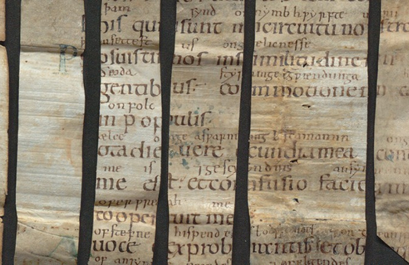 В переплетенных около 1600 года книгах нашли фрагменты англосаксонской Псалтыри XI века