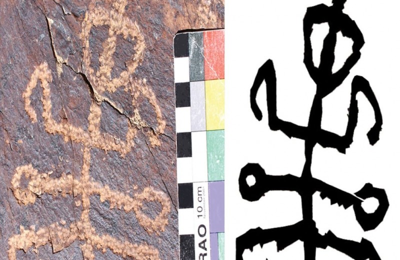 На древнем петроглифе разглядели человека-богомола