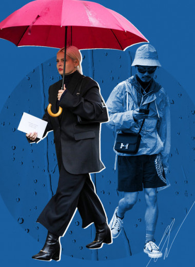 Как одеться в дождь и отлично выглядеть — 5 идей от героев стритстайла