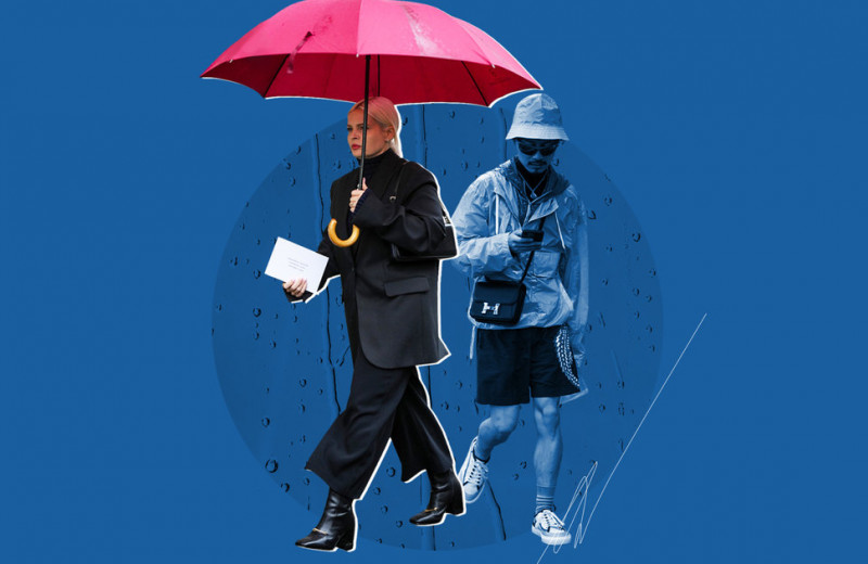 Как одеться в дождь и отлично выглядеть — 5 идей от героев стритстайла