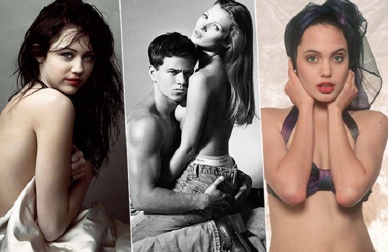 Первые откровенные съемки юной Кейт Мосс, Анджелины Джоли и других звезд
