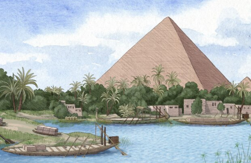 Уровень воды в Ниле позволил египтянам подвозить камень к месту строительства пирамид
