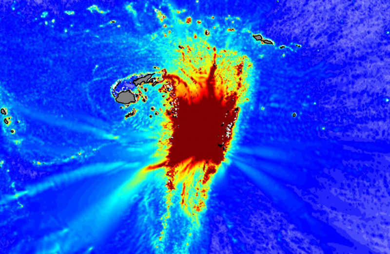 Январское извержение вулкана Тонга запустило цунами высотой 90 метров