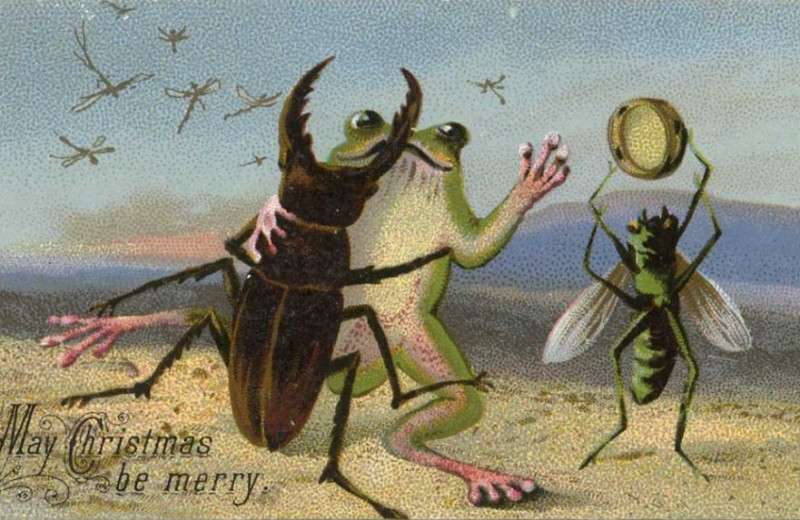 Жуткие открытки на Рождество: почему в XIX веке они были такими страшными