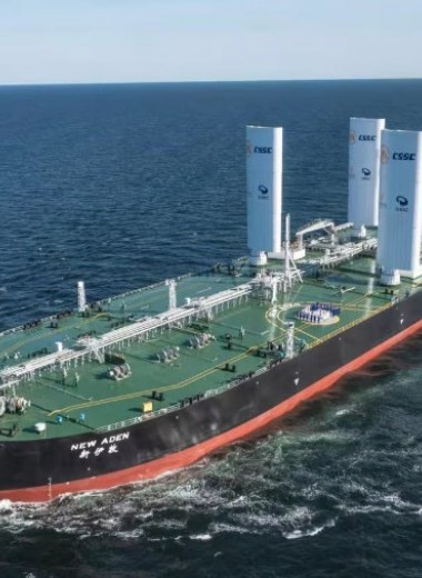 Китай построил колоссальный парусный супертанкер, потребляющий меньше топлива, чем обычные рыболовецкие суда