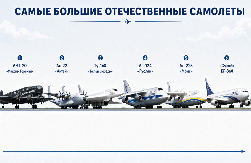 Махины советской и российской авиации: самые большие отечественные самолеты — в одной инфографике