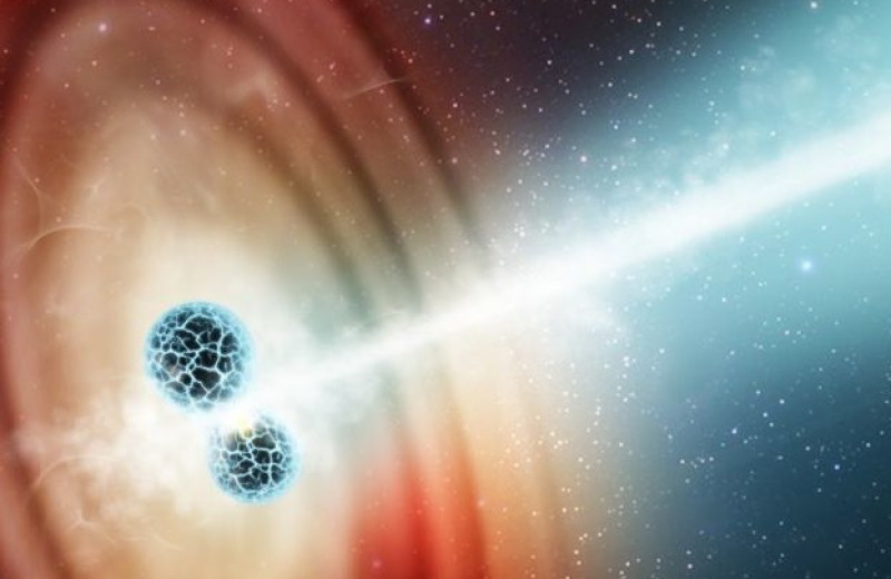 При столкновении двух нейтронных звезд поток излучения оказался в семь раз быстрее скорости света — как такое возможно?