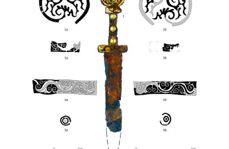 Сарматский церемониальный кинжал украсили в ханьской традиции