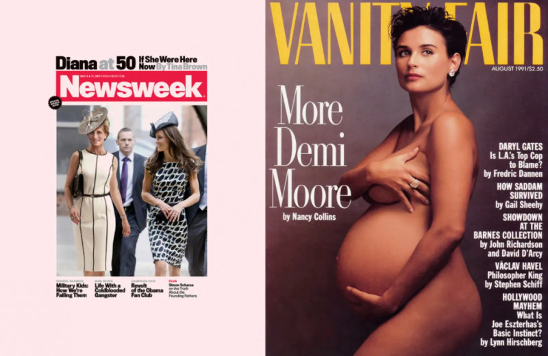 «Ожившая» Диана и голая беременная Мур: 8 самых провокационных обложек в истории
