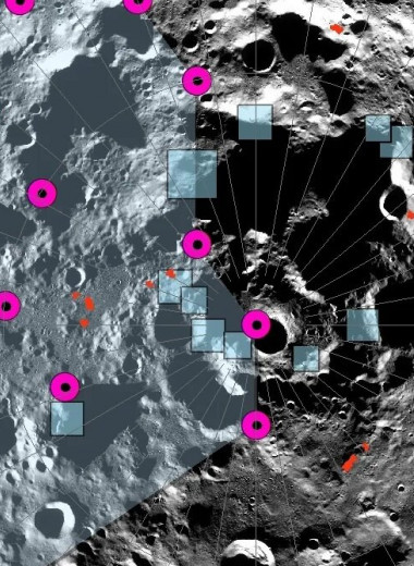NASA: Луна сжимается, ломая кору у Южного полюса