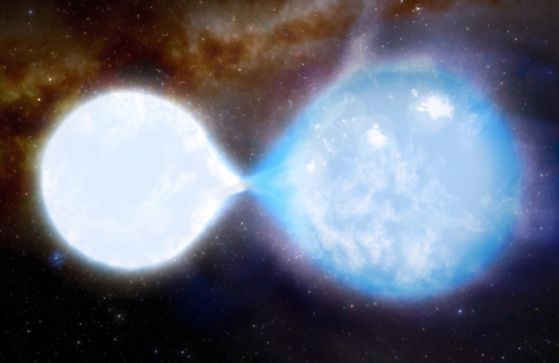 Две звезды, пожирающие друг друга, скоро превратятся в черные дыры и столкнутся: удивительное открытие