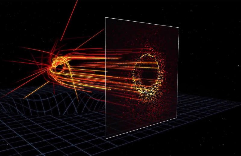 Фотонные кольца черной дыры сохранили информацию о ее вибрациях