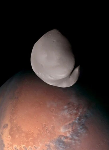 Снимок Деймоса — спутника Марса — впервые сделан в высоком разрешении