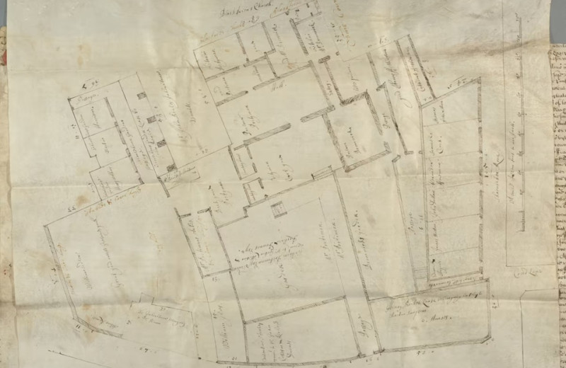 Историки нашли в архиве план Лондона XVII века, на котором указан дом Шекспира