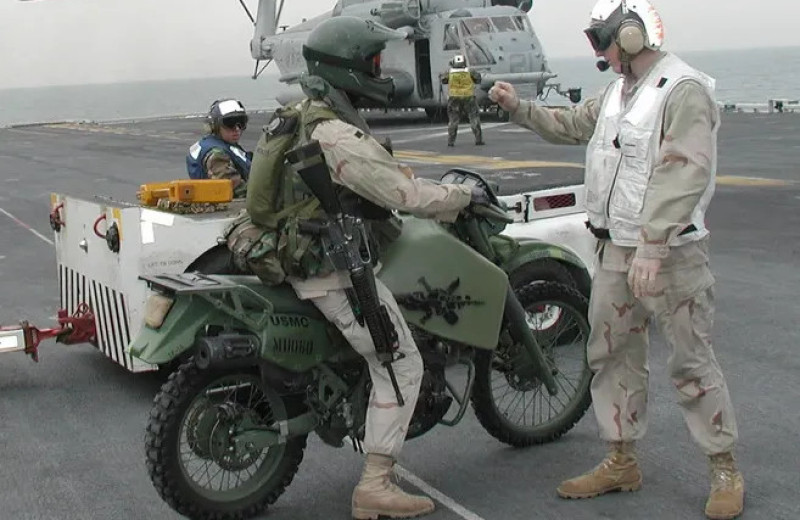 Дизельный двигатель и керосин в баке: чем еще удивят мотоциклы морской пехоты США