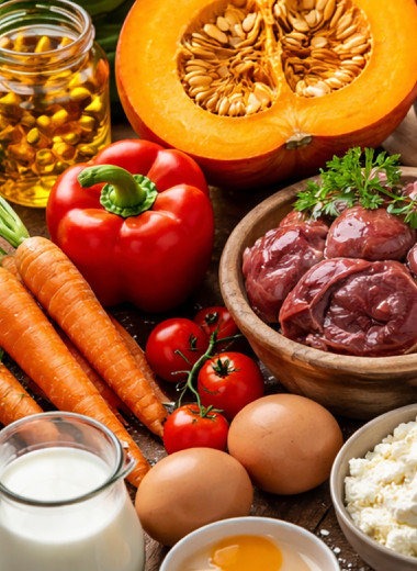 Продукты с максимальным содержанием витамина А