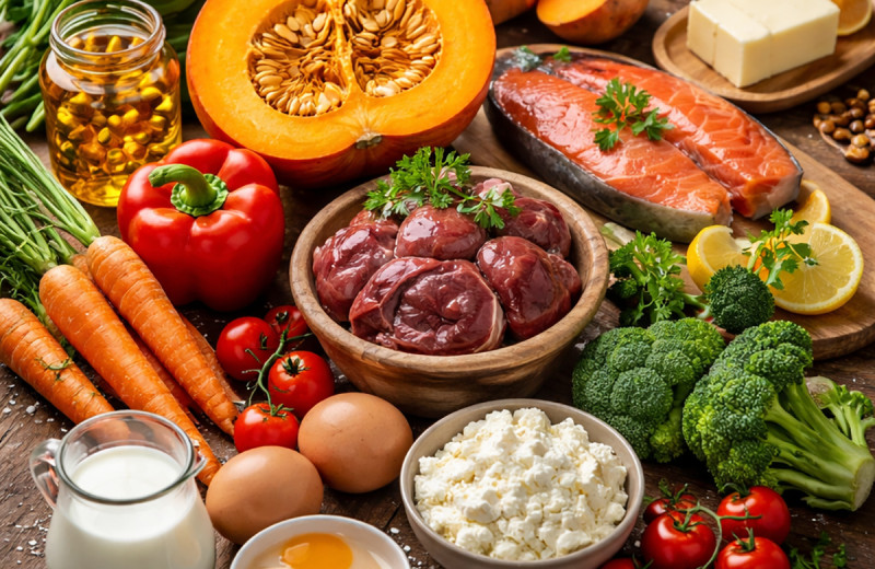 Продукты с максимальным содержанием витамина А