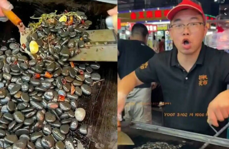 Обсасывать и выбрасывать: на рынках Китая появилось странное блюдо из жареных камней