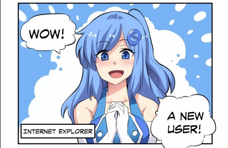 Одинокая девушка-браузер: после этого ты точно откроешь Internet Explorer