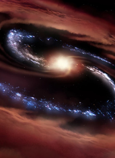 Найдена странная галактика, продолжающая порождать звезды вопреки чудовищной черной дыре в центре
