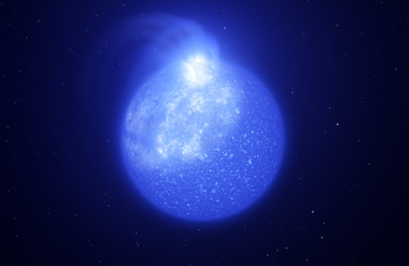 Астрономы нашли гигантские магнитные пятна на маленьких горячих звездах