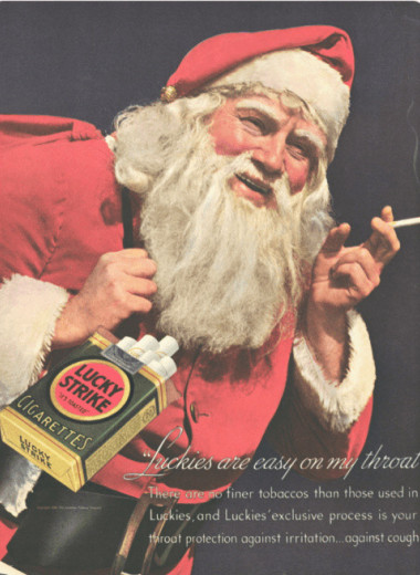 Курящий Санта, рекомендации врачей и средство для похудения: как рекламировали табак Lucky Strike в прошлом веке