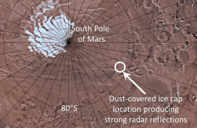 Природу подледных озер Марса объяснили вулканическими отложениями и жидким рассолом