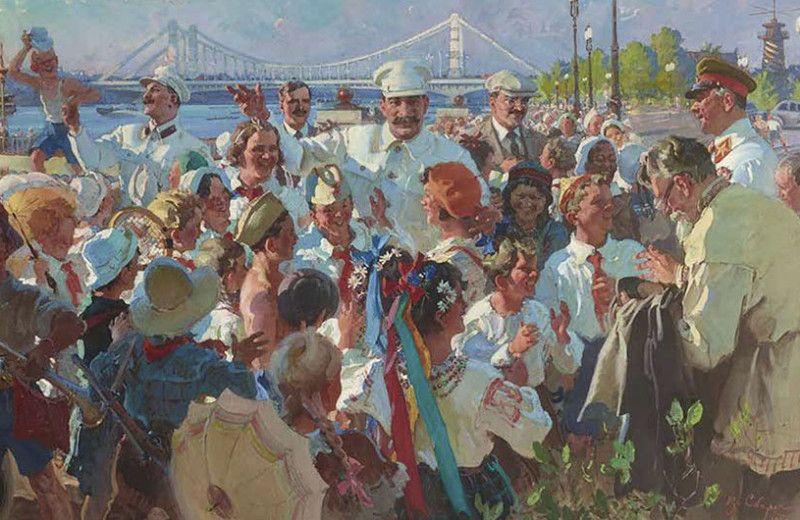 И. В. Сталин и члены Политбюро среди детей в Центральном парке культуры и отдыха имени М. Горького