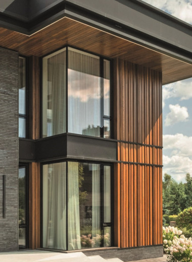 Дом у воды в стиле Райта