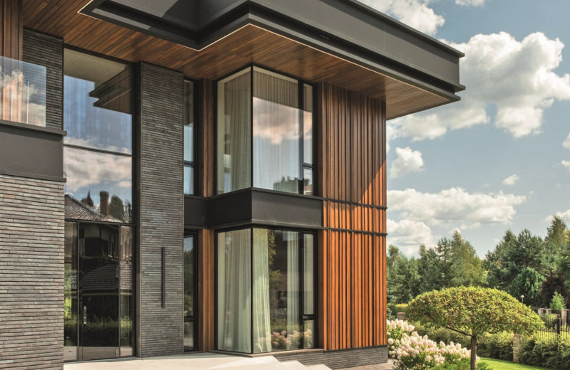 Дом у воды в стиле Райта