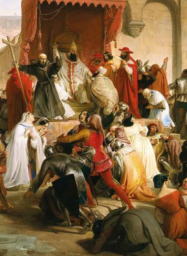 «Папа Урбан II на площади Клермона проповедует первый крестовый поход»