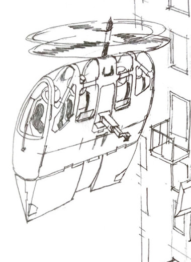 Четырехместный аэромобиль вертикального взлета, или «Вертолет-крыло»