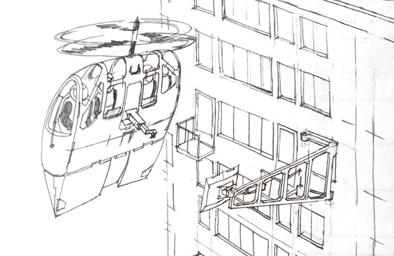 Четырехместный аэромобиль вертикального взлета, или «Вертолет-крыло»