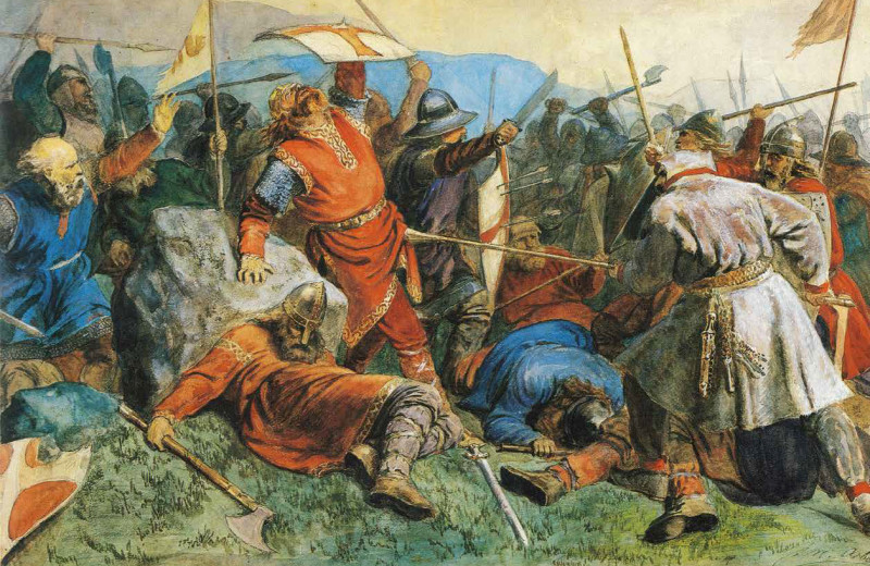 Смерть Олафа II в битве при Стиклестаде