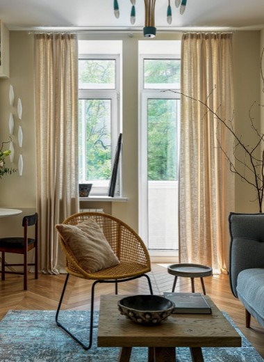 Квартира с богемной обстановкой, 63 м²