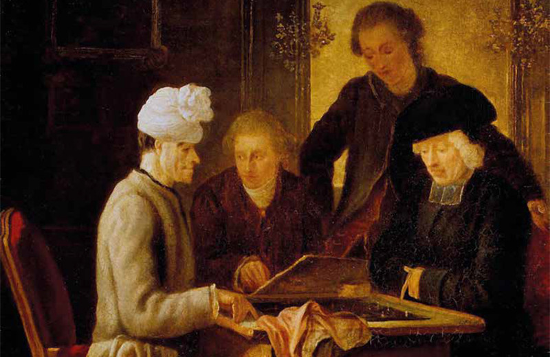 Вольтер, играющий в шахматы с отцом Адамом