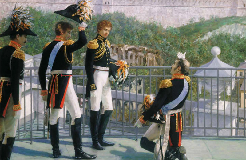 Король Прусский Фридрих Вильгельм III с сыновьями благодарит Москву за спасение его государства