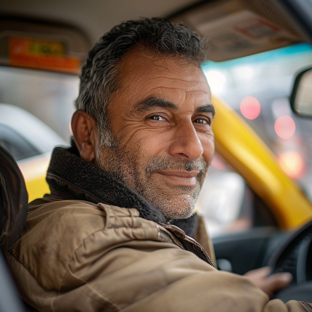 улыбающийся водитель