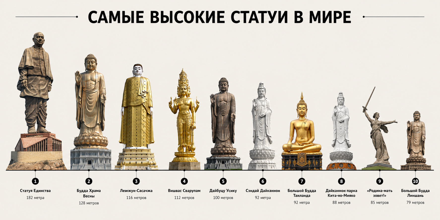 самые высокие в мире статуи
