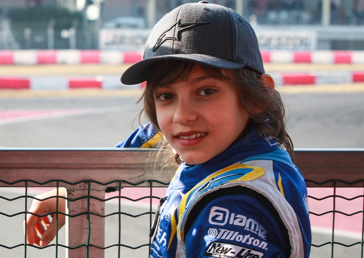 Андреа Кими Антонелли во время Зимнего кубка по картингу OK-Junior в Лонато, Италия, 17 февраля 2019 года