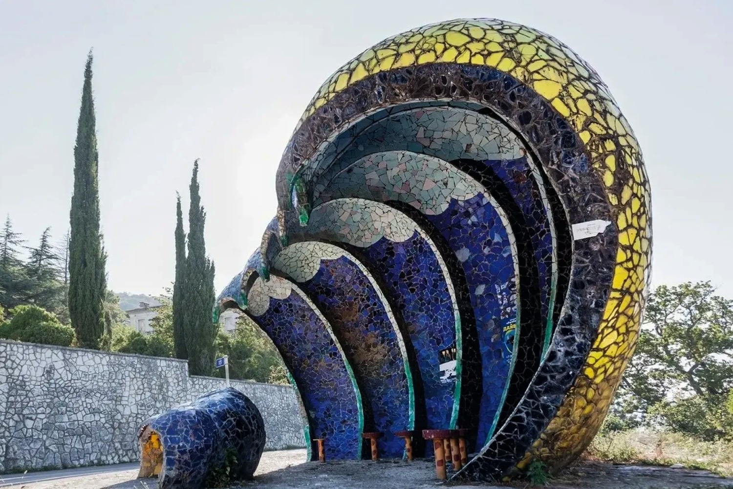 Автобусные остановки в Абхазии, 1960-1970-е годы